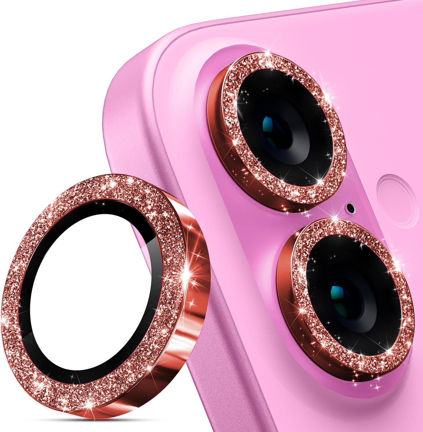 iPhone 16 Sparkling Diamond-Inspired Cell Phone Lens Protectors